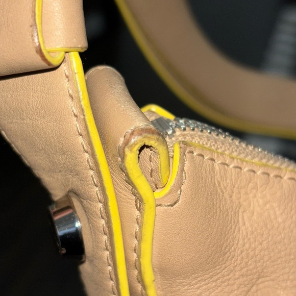 MCM Klara Shoulder leather Bag with Yellow Trim - Picture 5 of 15